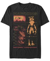 피프스 선 남성 탑스 티셔츠 Fifth Sun Stranger Things Mens Demogorgon Schematic Short Sleeve TShirt Black 블랙