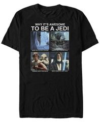 피프스 선 남성 탑스 티셔츠 Fifth Sun Star Wars Mens Classic Why Its Awesome To Be A Jedi Short Sleeve TShirt Black 블랙