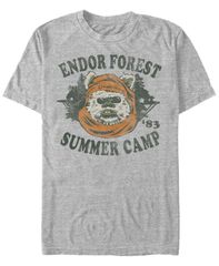피프스 선 남성 탑스 티셔츠 Fifth Sun Star Wars Mens Classic Ewok Summer Camp Short Sleeve TShirt Gray 그레이
