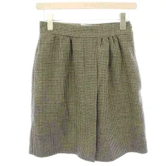マックスマーラ MAX MARA フレアスカート ミニ丈 千鳥格子 ウール 34 白 ホワイト 黒 ブラック 23110605336 /HN ■GY19のサムネイル