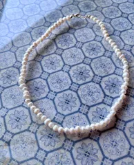 バロックパールネックレス 40cm 淡水パール 小ぶり ベビーパール