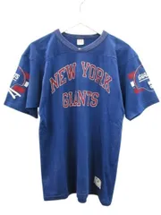 チャンピオン CHAMPION 80s トリコタグ フットボールTシャツ USA製 ヴィンテージ NEW YORK GIANTS ブルー M