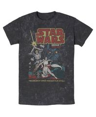 피프스 선 남성 탑스 티셔츠 Fifth Sun Mens Star Wars Great Space Fantasy Short Sleeve Mineral Wash Tshirt Black 블랙