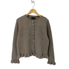 ザラ ZARA フリルトリム ニットカーディガン レディース import：L 