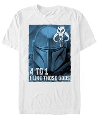 피프스 선 남성 탑스 티셔츠 Fifth Sun Star Wars The Mandalorian I Like Those Odds Short Sleeve Mens Tshirt White 화이트