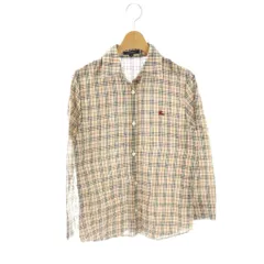 バーバリー ロンドン BURBERRY LONDON シャツ ノバチェック 長袖 38 ベージュ マルチカラー /ES ■ECD001