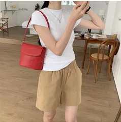 半袖シャツ レディース カットソー クルーネック トップス 春夏 カジュアル おしゃれ きれいめ コットン 綿 無地 フィット感 プチハイネック 袖短い レイヤード 重ね着 インナートップス