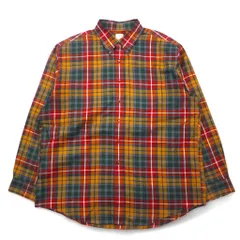 Brooks Brothers ボタンダウンシャツ XL レッド イエロー グリーン チェック マルチカラー