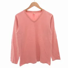 ビームス BEAMS Tシャツ ロンT Vネック 長袖 S ピンク /FF ■MET1