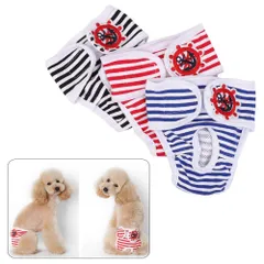 【人気商品】bingopaw 犬 おむつカバー 女の子 サニタリーパンツ マナーウェア ペット用生理パンツ メス 猫 メッシュ 老犬介護 4～6kg 3枚セット 着替え Lサイズ