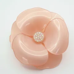 アレクサンドルドゥパリ カメリア フラワー バレッタ ピンク/25-1470M