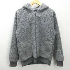 K■ジムフレックス/Gymphlex フード付き ボアフリースジャケット【L】灰色/LADIES■88【中古】