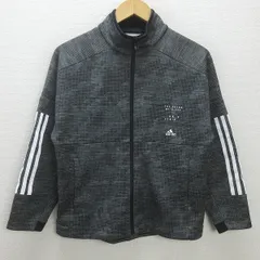 g■アディダス/adidas フルジップジャケット/スポーツウェア【160】灰/KIDS/35【中古】■
