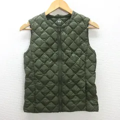 g■ユニクロ/UNIQLO ウルトラライトダウンベスト【M】緑/LADIES/K91【中古】■
