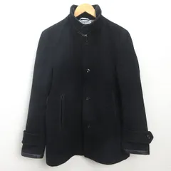 K■ユナイテッドアローズ/UNITED ARROWS B＆Y シングルボタンウールコート【L】紺/MENS■44【中古】