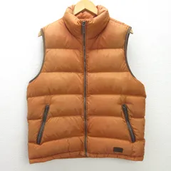 t■レトロ■コーチ/COACH ダウンベスト■オレンジ系【メンズM】MENS/5【中古】