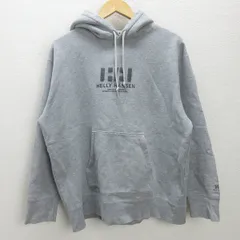t■ヘリーハンセン/HELLY HANSEN スウェットパーカ■灰【メンズXL】MENS/78【中古】