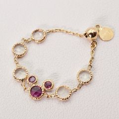 ah oui リッラ 18Kダイヤモンドチェーンリング PG - メルカリ