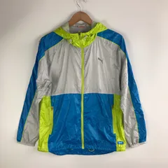 PUMA ウィンドブレーカー メンズ M ホワイト×ブルー×イエロー 3251202603180010