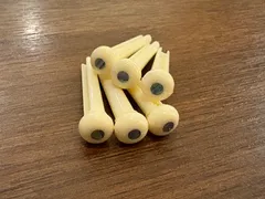 어쿠스틱 기타 브릿지 핀 6개 세트 아이보리 화이트 아발론 쉘 패턴