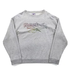 Reebok 90年代 ベクターロゴ プリント スウェット L グレー コットン
