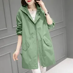 マウンテンパーカー レディース フード付き 裏地付き ウインドブレーカー パーカー トレンチコート 長袖アウター 春コート スプリングコート ジャケット 春物 秋服 春 スプリングコート