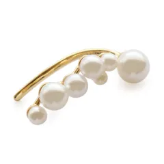 レディース イヤリング 金属アレルギー対応 パール ニッケルフリー イヤーカフ 片耳用 JewelVOX (左耳用)