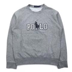 POLO RALPH LAUREN ビッグポニー ロゴプリント スウェット M グレー コットン