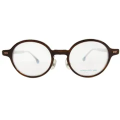 オモドック omodok メガネフレーム 眼鏡 ラウンド フルリム little-104 col.BBL 茶色 ブラウン 水色 ライトブルー 43□18-134