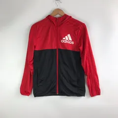 adidas フルジップフーディー レッド×ブラック 160cm 3251202603180016