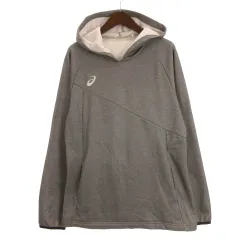 アシックス asics パーカー プルオーバー 長袖 グレー XL 260219E ■GY12