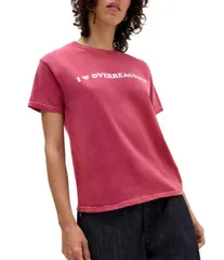 アーバンアウトフィッターズ レディース トップス Tシャツ BDG Urban Outfitters I Heart Overreacting Short Sleeve TShirt Red レッドのサムネイル