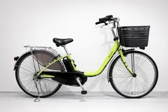 【整備済/店頭受取1万円引】Panasonic ビビ・DX 2021年 ペアグリーン 26インチ 電動自転車【手元スイッチ・チェーン等新品】[日常使いの定番/通勤・買い物向け] EV-0000026