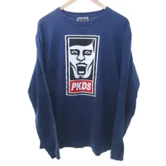 パンクドランカーズ PUNKDRUNKERS PKDSプリント カットソー 長袖 ロンT 紺 ネイビー 約L 0128のサムネイル