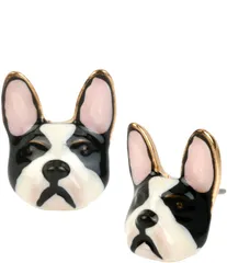 ベッツィジョンソン レディース アクセサリー ピアス・イヤリング Betsey Johnson Bulldog Stud Earrings BlackWhite ホワイトのサムネイル