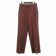 セオリーリュクス theory luxe パンツ スラックス ワイド センタープレス 38 茶 ブラウン ■GY45