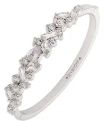 ジバンシー レディース アクセサリー ブレスレット・バングル・アンクレット Givenchy Silver Tone CZ Bangle Bracelet Silver シルバー
