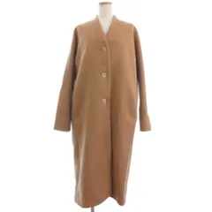 コントワーデコトニエ COMPTOIR DES COTONNIERS コート ノーカラー ロング 長袖 カシミヤ混 M ベージュのサムネイル