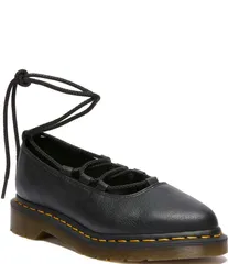ドクターマーチン レディース シューズ パンプス プラットフォーム レース レザー Dr Martens Womens Elphie II Virginia Leather Platform Laceのサムネイル