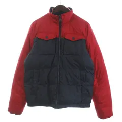 トミーヒルフィガー TOMMY HILFIGER ダウンジャケット リバーシブル ジップアップ 長袖 S 紺 ネイビー 赤 レッド