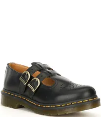 ドクターマーチン レディース シューズ パンプス ブローグ レザー Dr Martens Womens 8065 Leather Brogue Detail Mary Janes Black ブラックのサムネイル