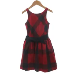 ポロ ラルフローレン POLO RALPH LAUREN ワンピース ノースリーブ チェック 赤 レッド 7 ■GY14