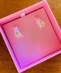 ほぼ新品スワロフスキーSwarovski Hyperbola フープピアス ミニ