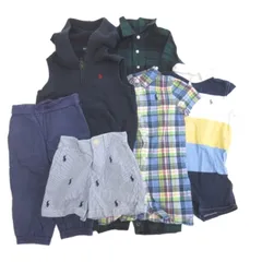 ラルフローレン RALPH LAUREN キッズ服 まとめ 6点セット オーバーオール ベスト ロンパース パンツ 12M 80 ■GY14