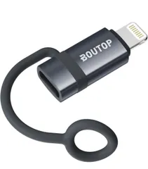 ★【2個セット】BOUTOP ライトニング タイプC 変換アダプタ 60W PD急速充電・高速データ転送対応 USB-C to Lightning アダプター Lightning端子のiPhone/iPad専用 アルミ合金製・ (ダークグレー, 2)