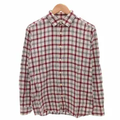 バーバリーブラックレーベル BURBERRY BLACK LABEL ネルシャツ 長袖 2 白 ホワイト 赤 レッド 青 ブルー チェック /FF ■GY14