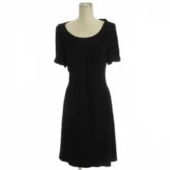 ポールスミス ブラック レーベル Paul Smith BLACK LABEL プルオーバー ワンピース ひざ丈 五分袖 ブラック M ■GY14