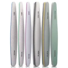 220/280 シャイナー 100/180 スポンジバッファー #150#180#240 ゼブラファイル 両面タイプ 1000/4000 爪磨き 6本セット 爪やすり ネイルファイル HappyHome