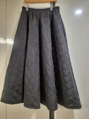 ダウン スカート (ブラック アイボリー)