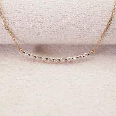 ヴァンドーム青山 K18 リュール ライン ネックレス ダイヤ/25-1338S